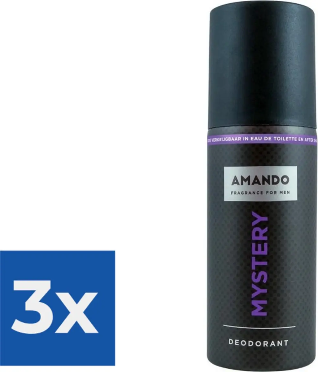 Amando Mystery Deodorant Spray 150ml - 3 Stuks