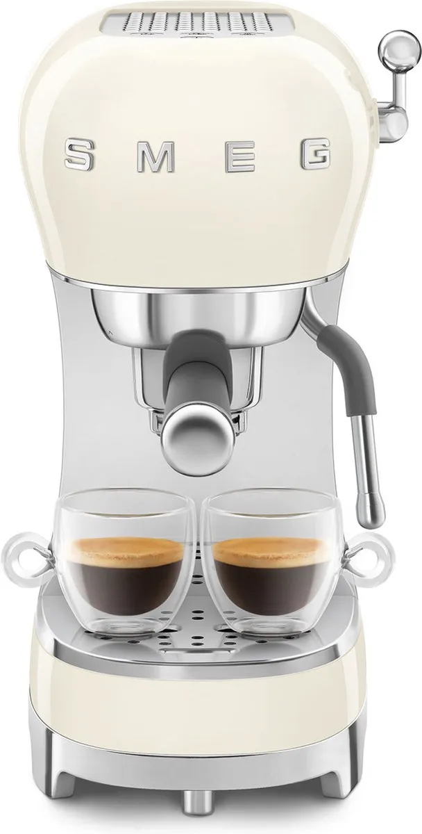 Smeg ECF02CREU Handmatige Espressomachine - Crème