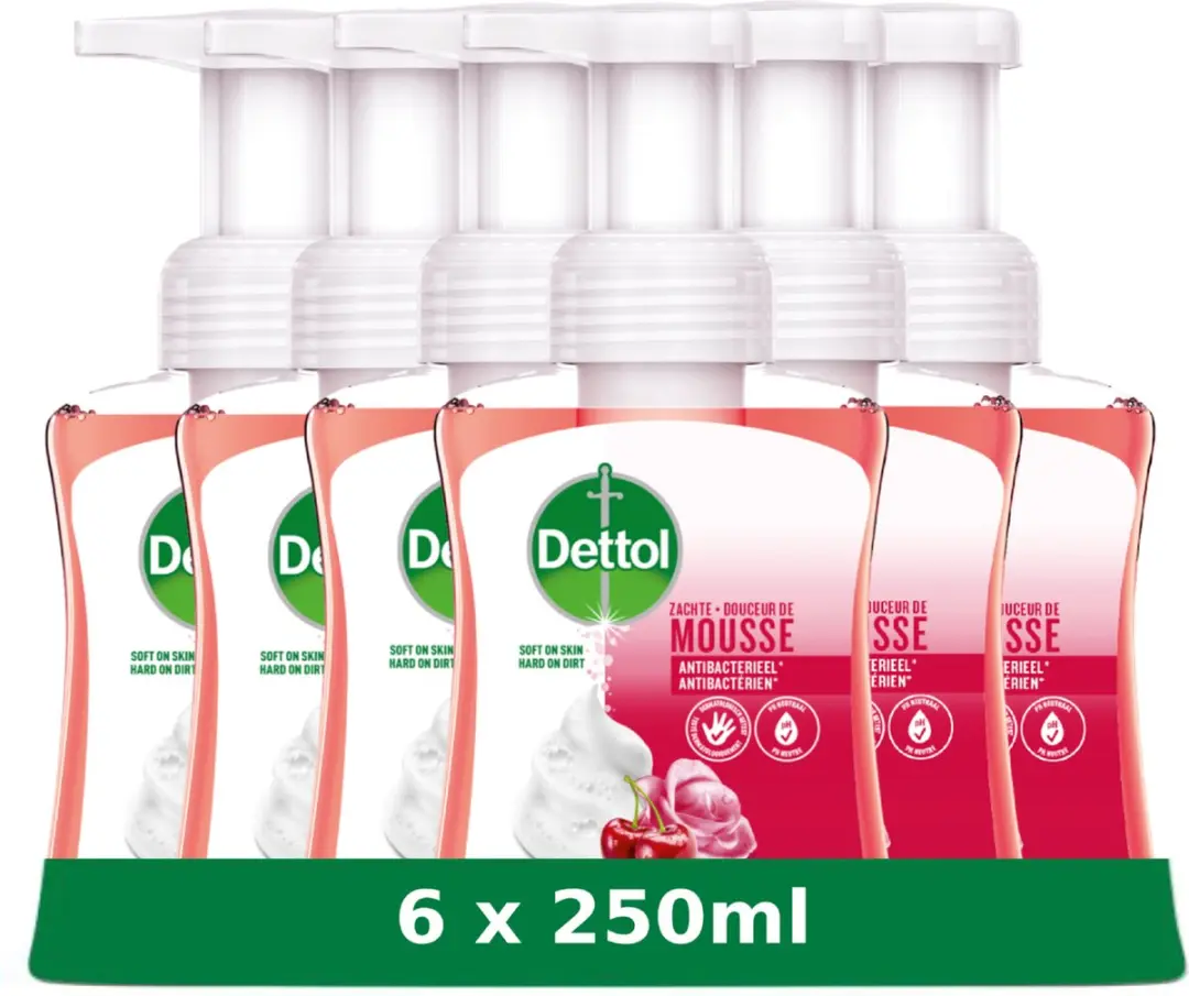 Dettol Antibacteriële Handzeep Mousse Roos & Kersenbloesem 250ml