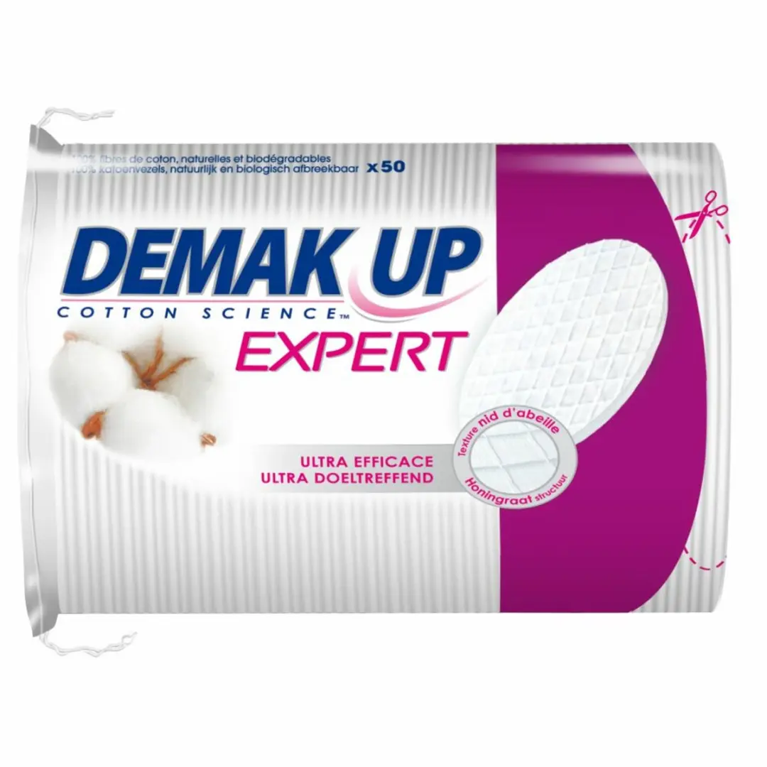 Demak'Up Wattenpads Expert - 300 Stuks (6x50) - Wit/Paars