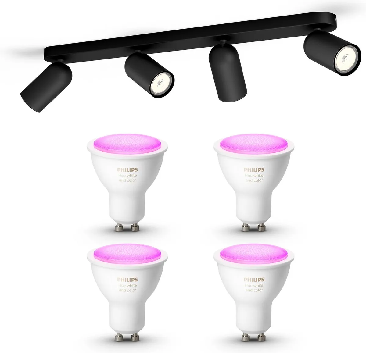 Philips Hue Pongee Opbouwspot Zwart