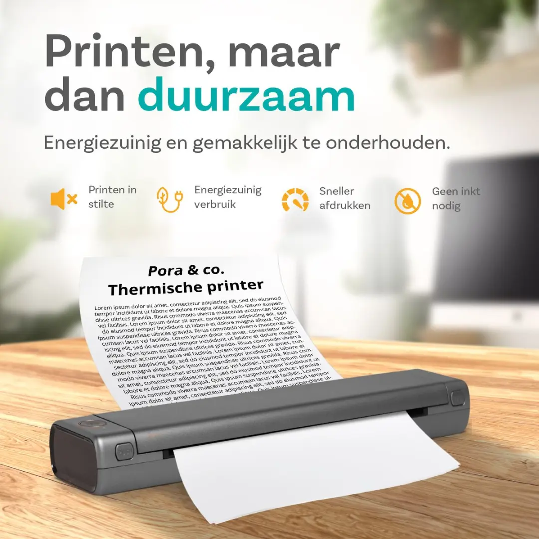 Pora&Co M08F Thermische Printer - Grijs