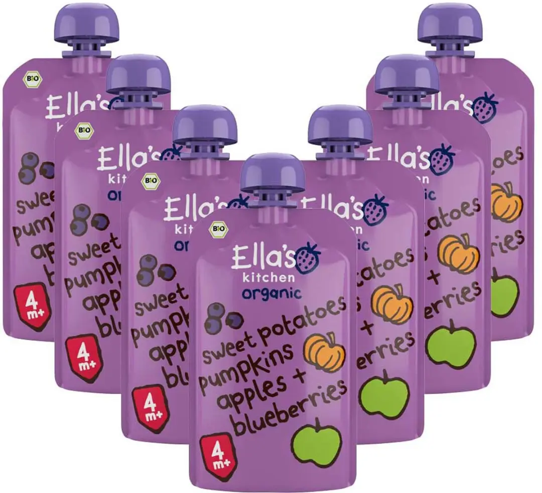 Ella’s Kitchen Knijpzakje 4+ Appel Zoete Aardappel Pompoen Bosbessen