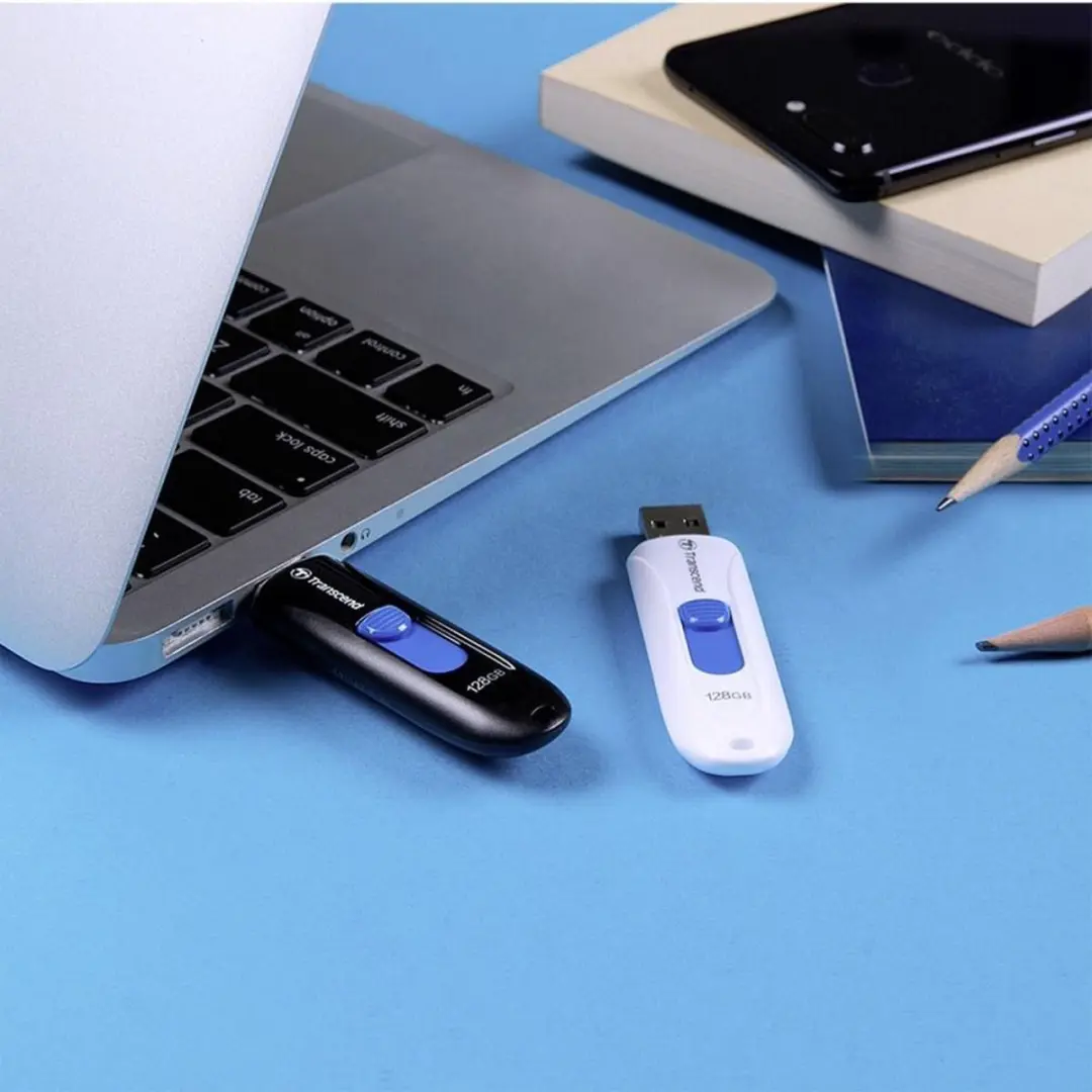 Transcend JetFlash 790 TS256GJF790K USB-stick 256GB - Zwart/Blauw