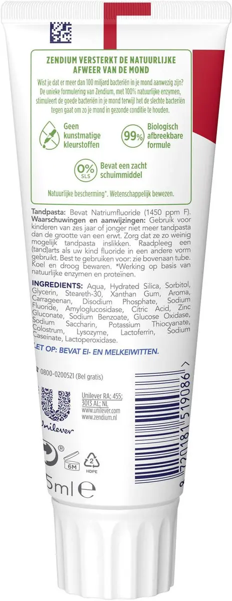 Zendium Tandpasta Tandvlees Protect 75ml - 5 Stuks