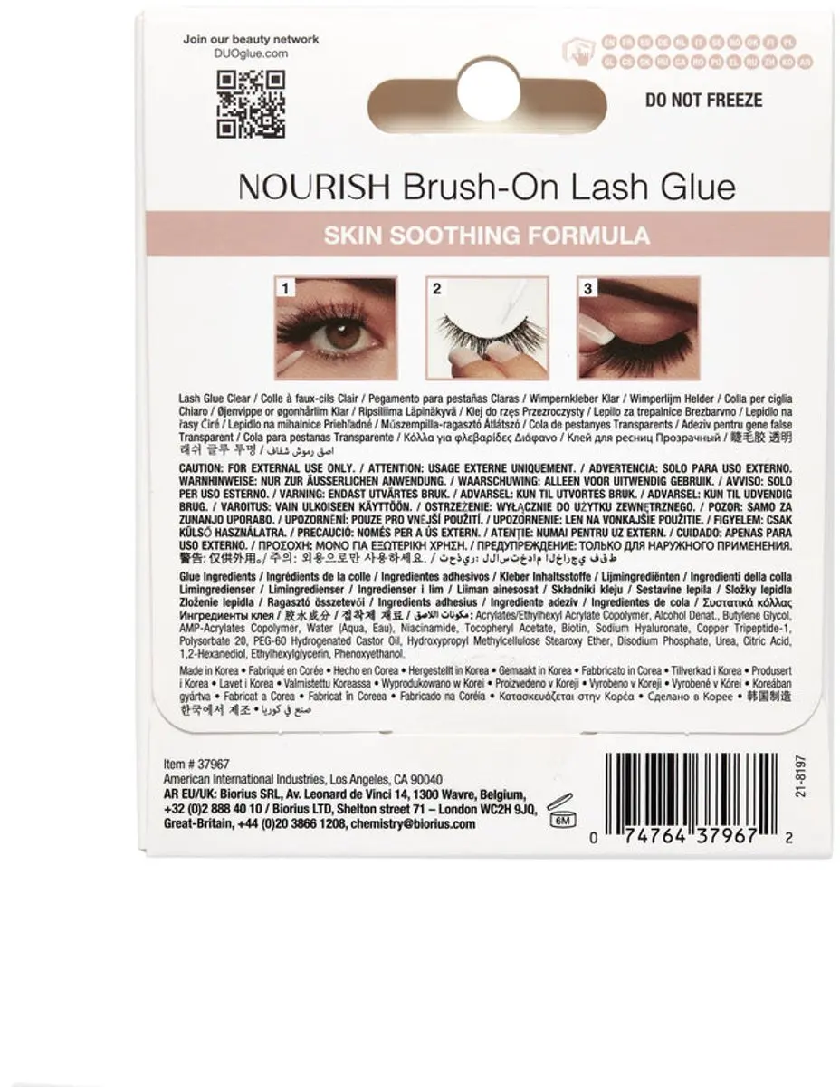 Duo Nourish Brush-On Lash Glue Clear - 4.9g