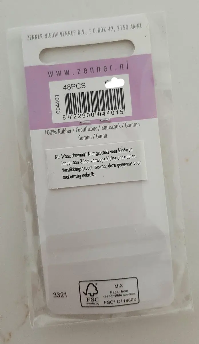 Zenner Transparante Rubberen Bandjes 48 Stuks