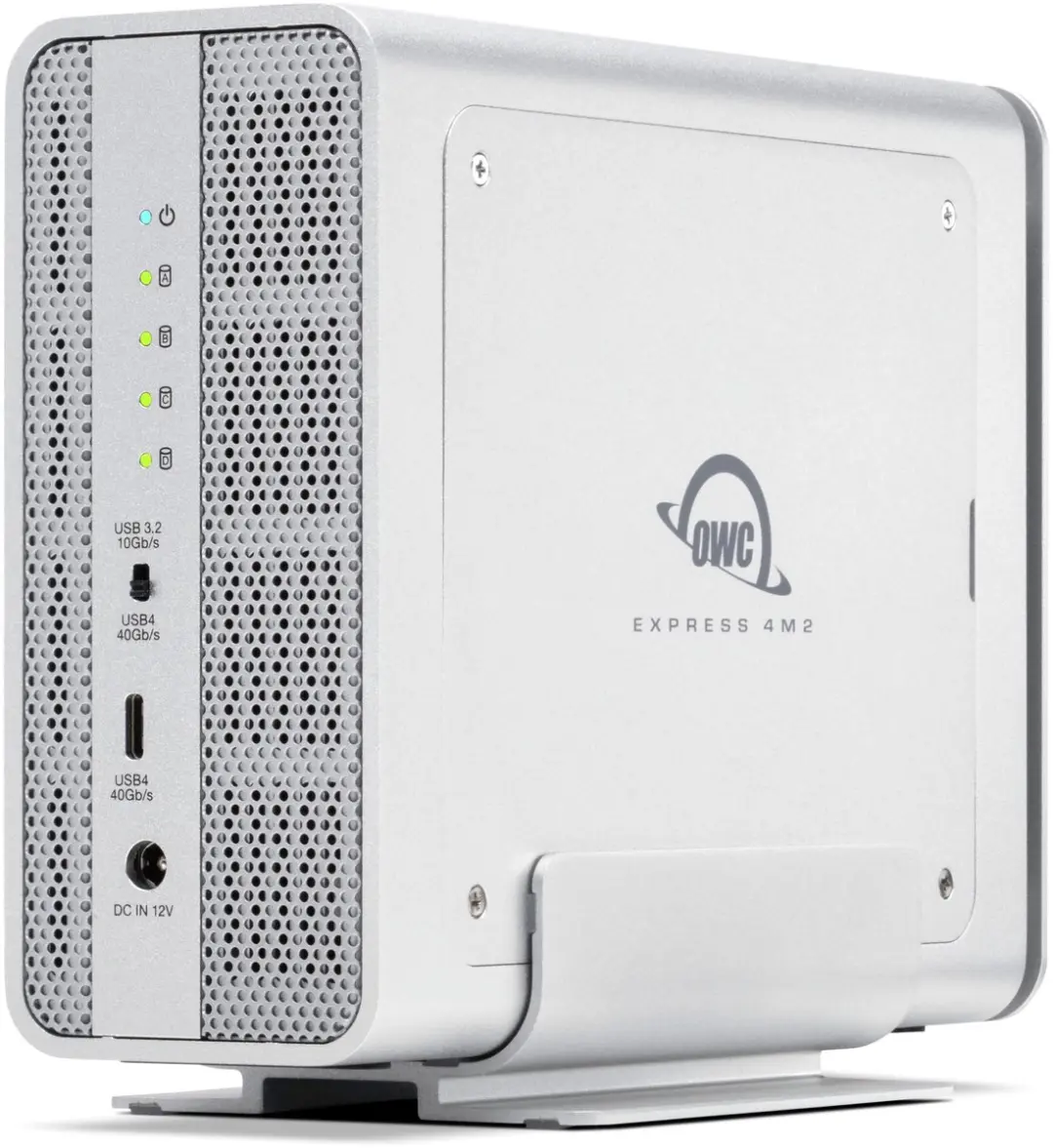 OWC Express 4M2 OWCUS4EXP4M2F Externe M.2 NVMe SSD Behuizing - USB4 - 4 Slots - Zilver