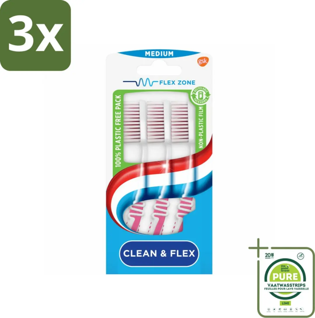 Aquafresh Tandenborstel Clean & Flex Medium