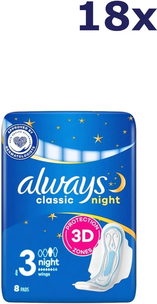 Always Classic Nacht Maandverband 8st