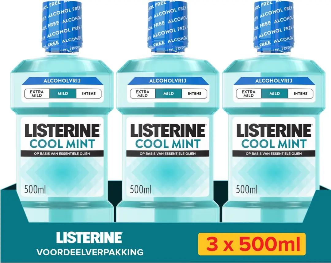 Listerine Cool Mint Mild Mondspoeling 3x500ml