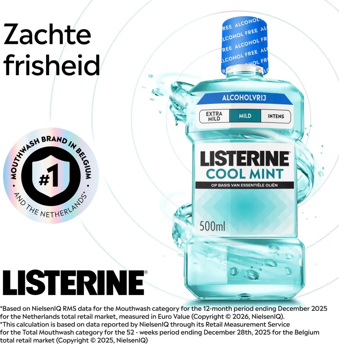 Listerine Cool Mint Mild Mondspoeling 3x500ml
