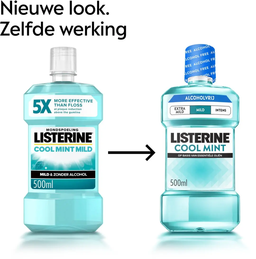 Listerine Cool Mint Mild Mondspoeling 3x500ml - afbeelding 6 van 6