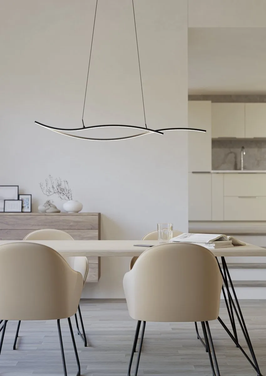 Eglo Grisolia Hanglamp LED 115cm - Zwart/Wit