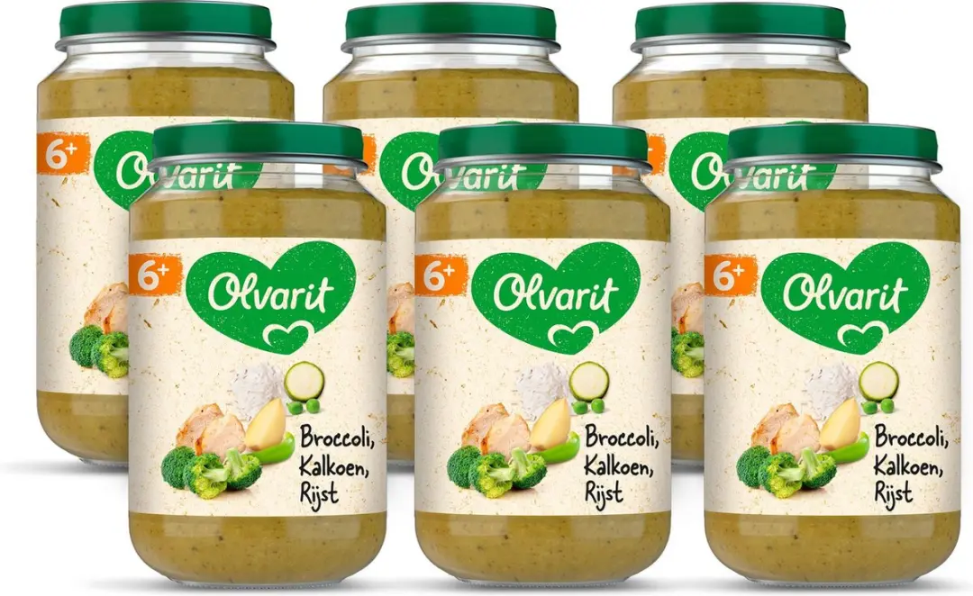 Olvarit Broccoli Kalkoen Rijst 6x200g