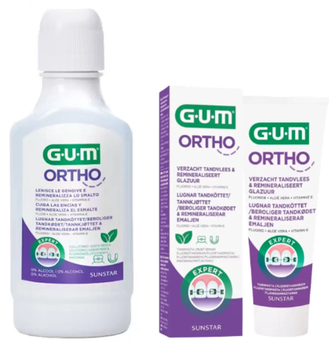 Gum Ortho Voordeelpakket Tandpasta & Mondwater