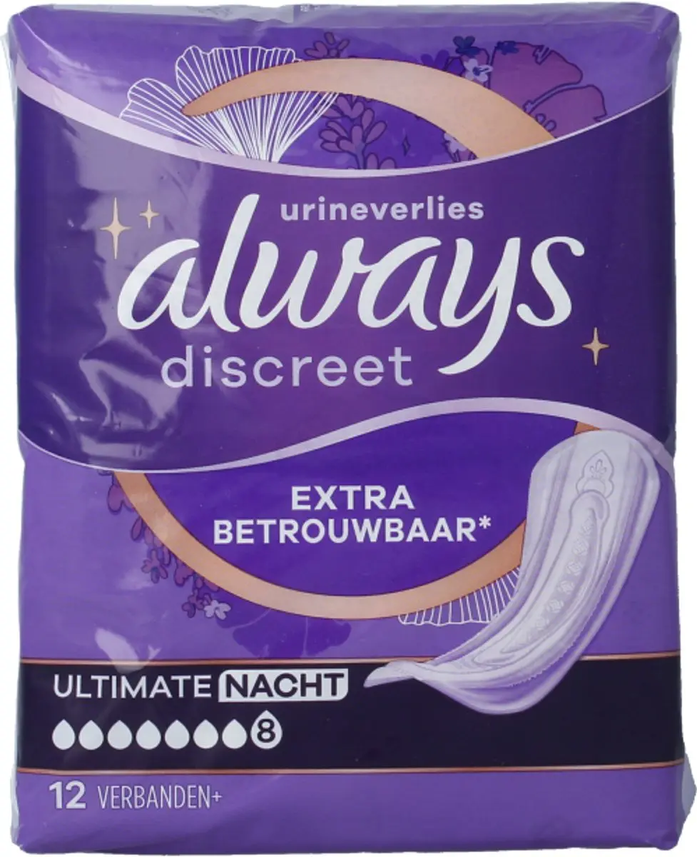 Always Discreet Ultimate Night Verband 12 Stuks