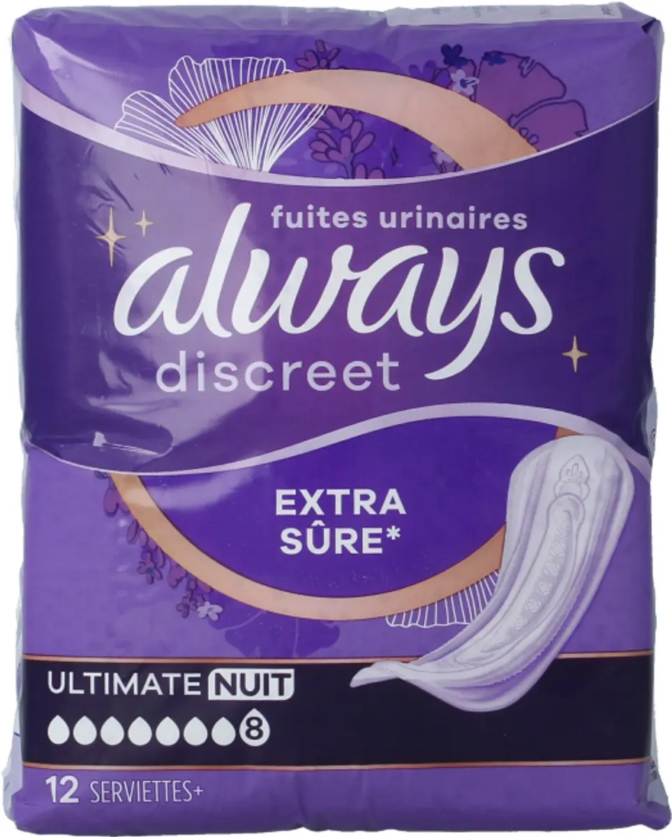 Always Discreet Ultimate Night Verband 12 Stuks