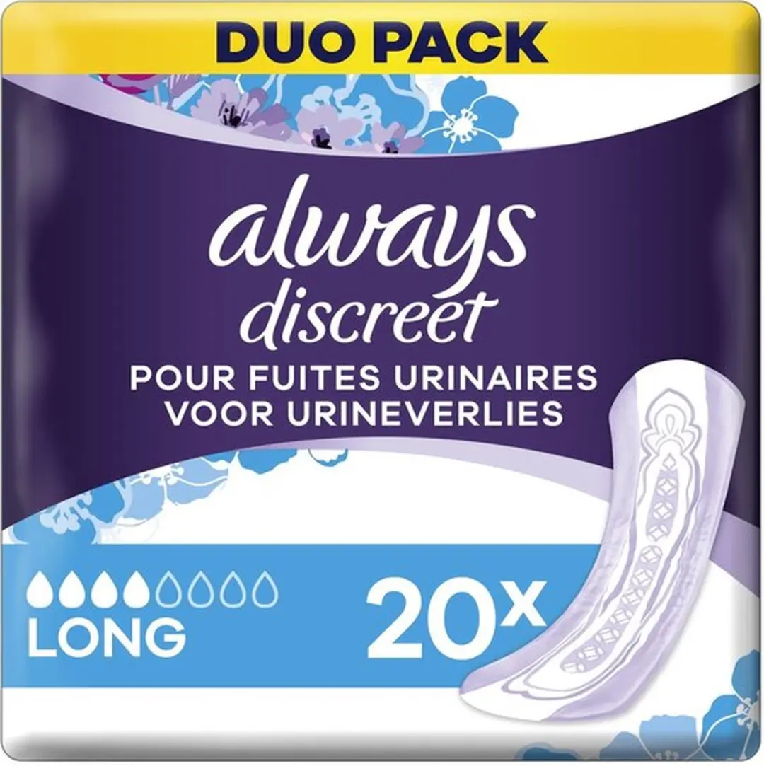 Always Discreet Plus Long Verband Urineverlies - 60 Stuks