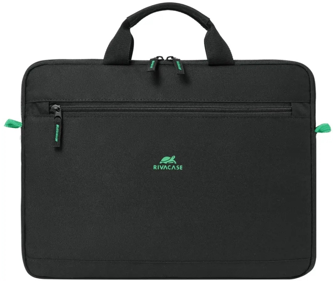 RivaCase Gremio 14 Waterdichte Laptoptas - 2 Vakken - Zwart - afbeelding 4 van 6