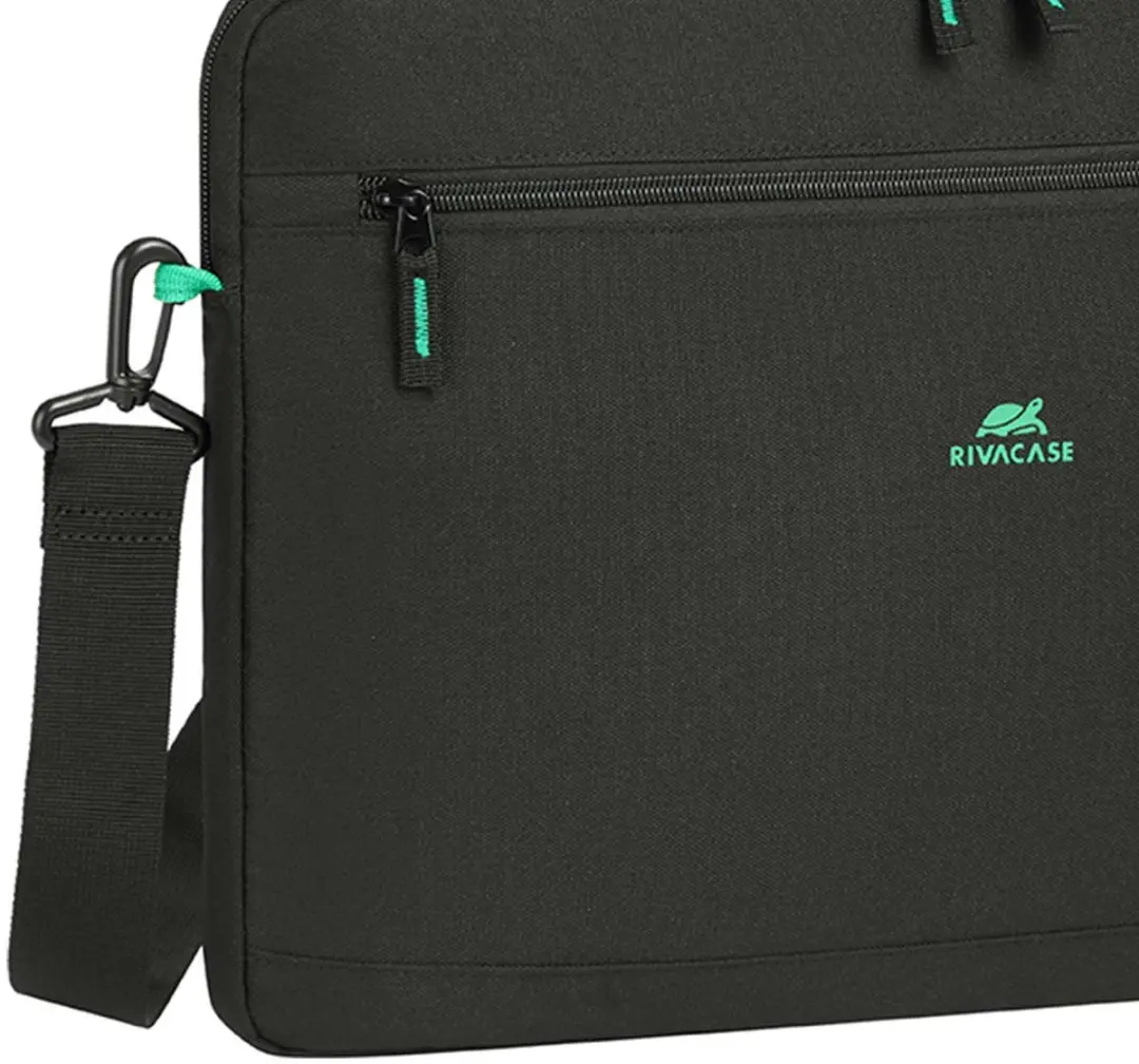 RivaCase Gremio 14 Waterdichte Laptoptas - 2 Vakken - Zwart - afbeelding 6 van 6