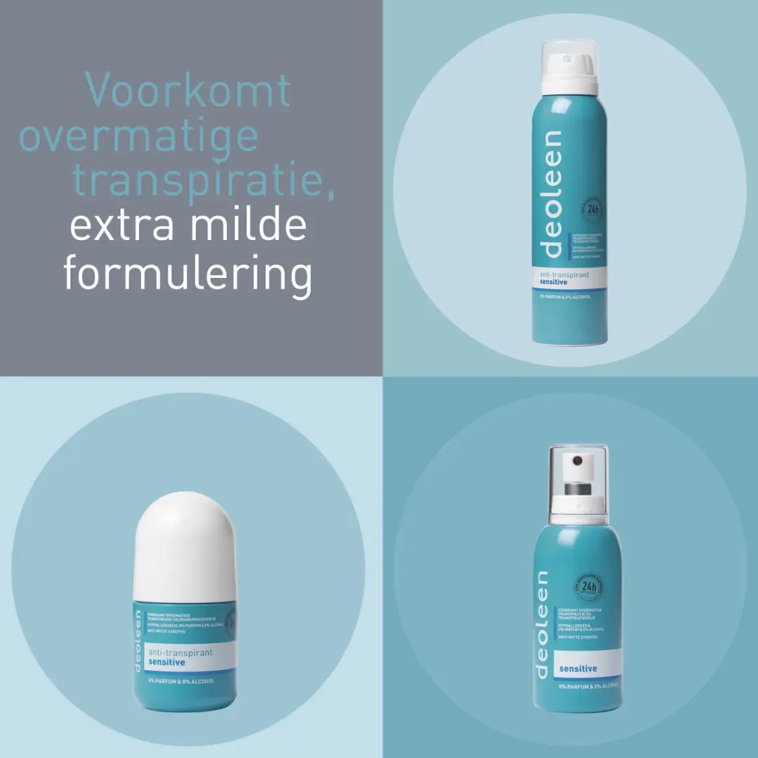 Deoleen Anti-transpirant Sensitive Aerosol 150ml - 6 Stuks