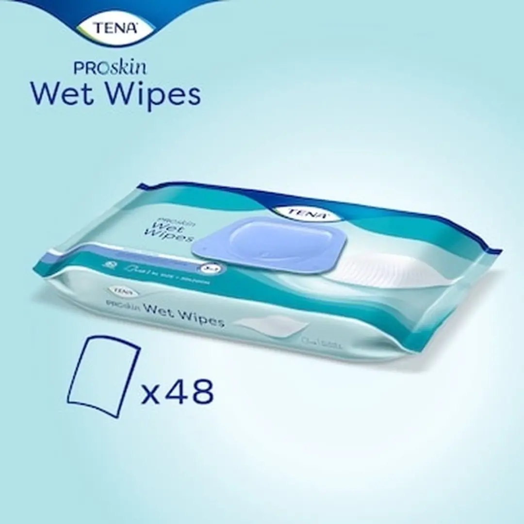 TENA Proskin WetWipes - 48 Stuks