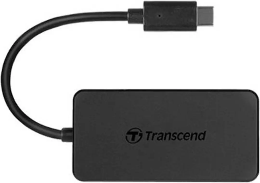 Transcend HUB2C USB-Hub - 4x USB 3.1 Gen 1 - Zwart