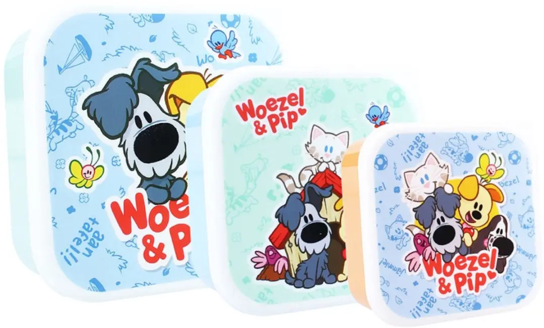 Woezel & Pip Lunchset - Blauw