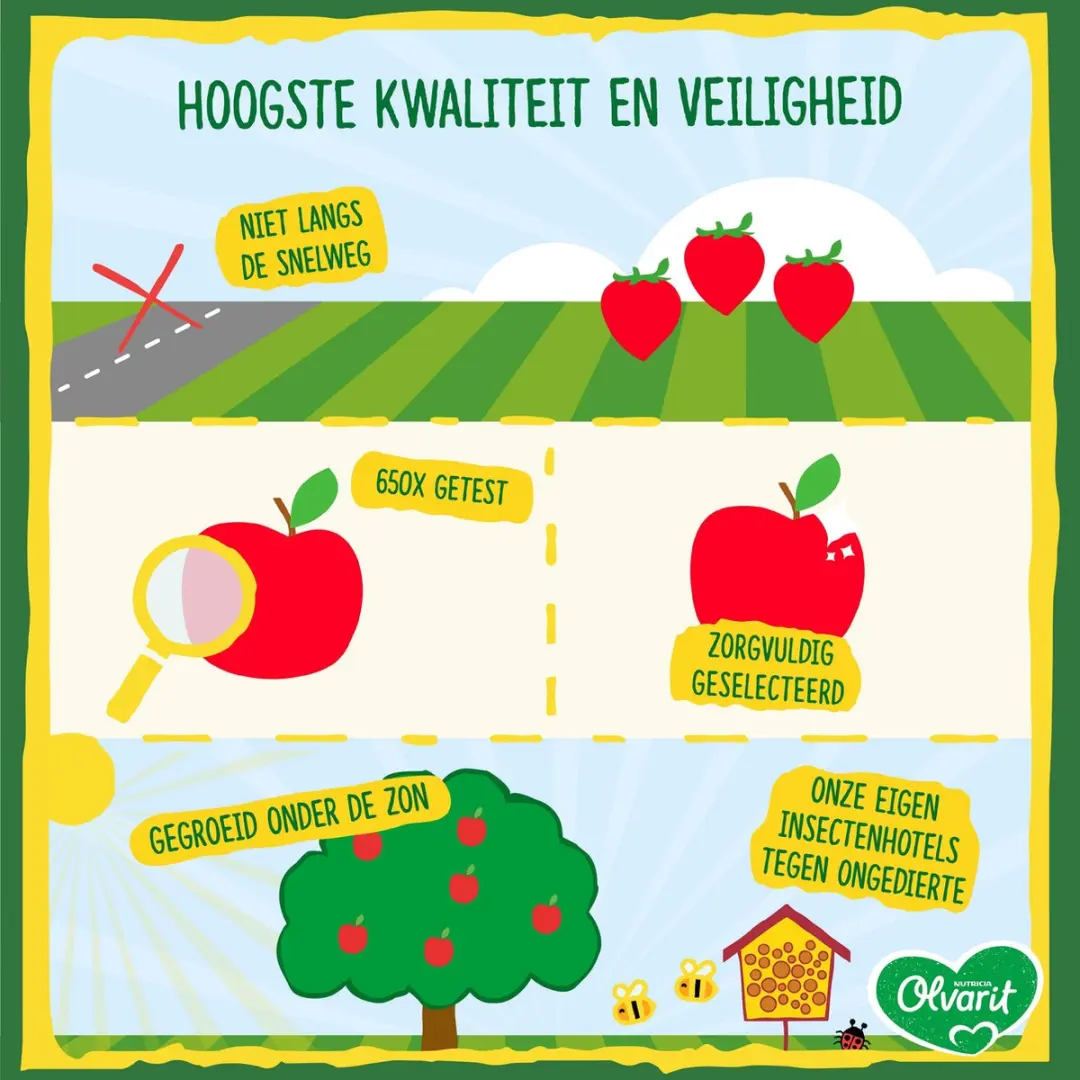 Olvarit Fruithapje Peer Appel Zuivel 6x200g