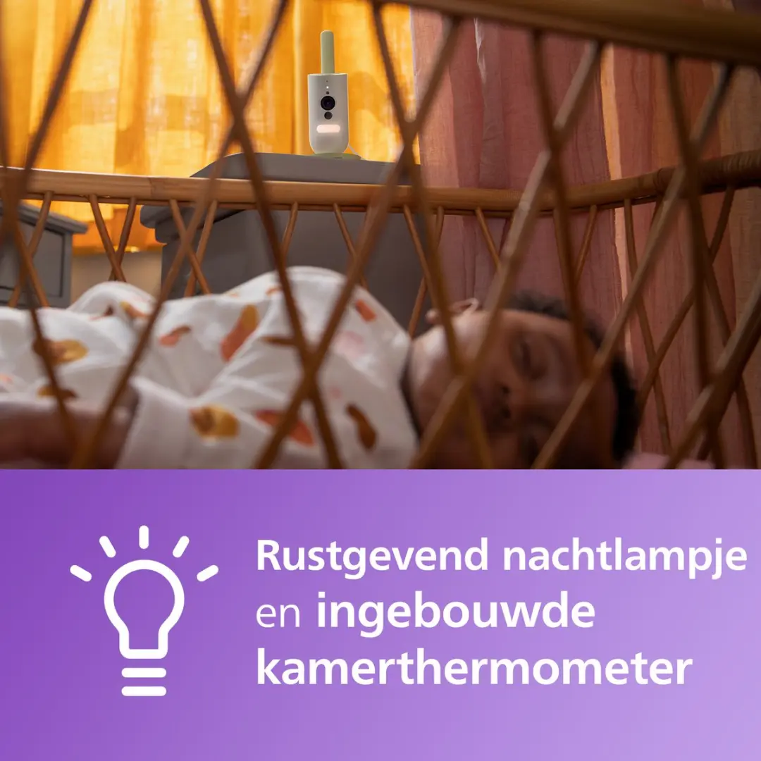 Philips Avent SCD643/26 Connected Babycamera - Wifi Babyfoon - Wit/Groen - afbeelding 6 van 6