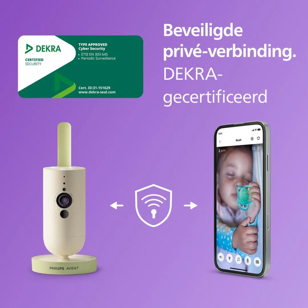 Philips Avent SCD643/26 Connected Babycamera - Wifi Babyfoon - Wit/Groen