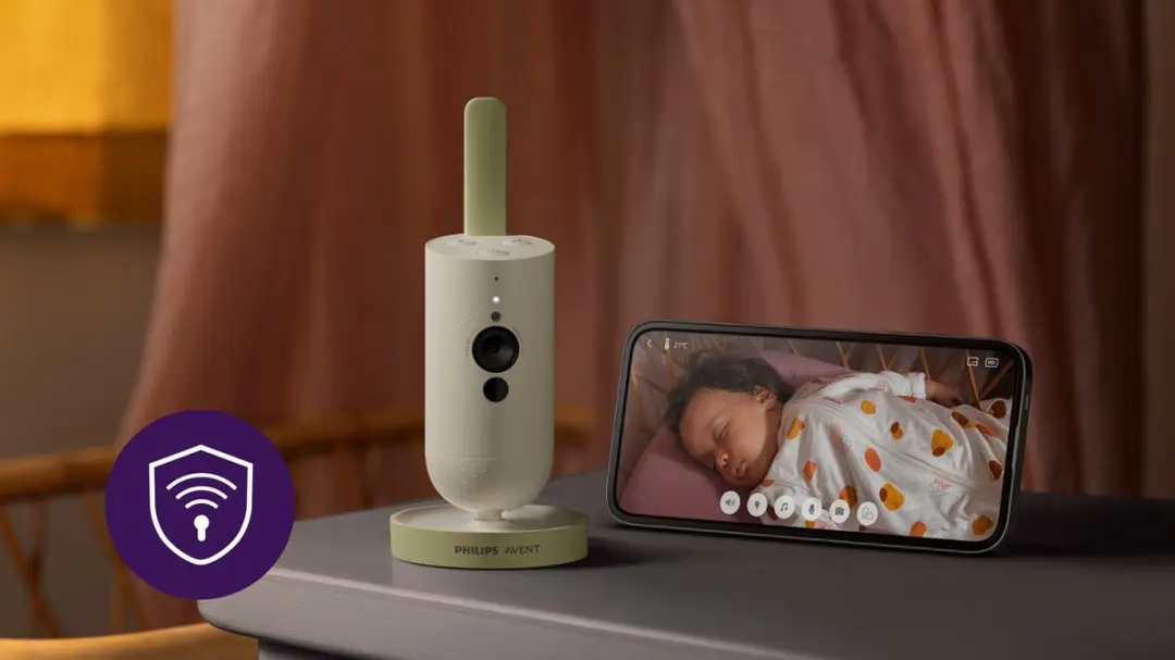 Philips Avent SCD643/26 Connected Babycamera - Wifi Babyfoon - Wit/Groen