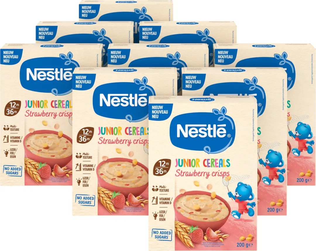 Nestlé Junior Cereals Aardbei 9x200g