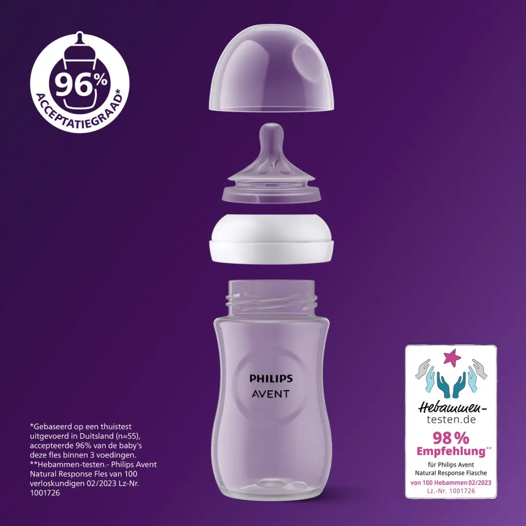 Philips Avent Natural Response SCY903/63 Babyflessen 260ml - 3 Stuks