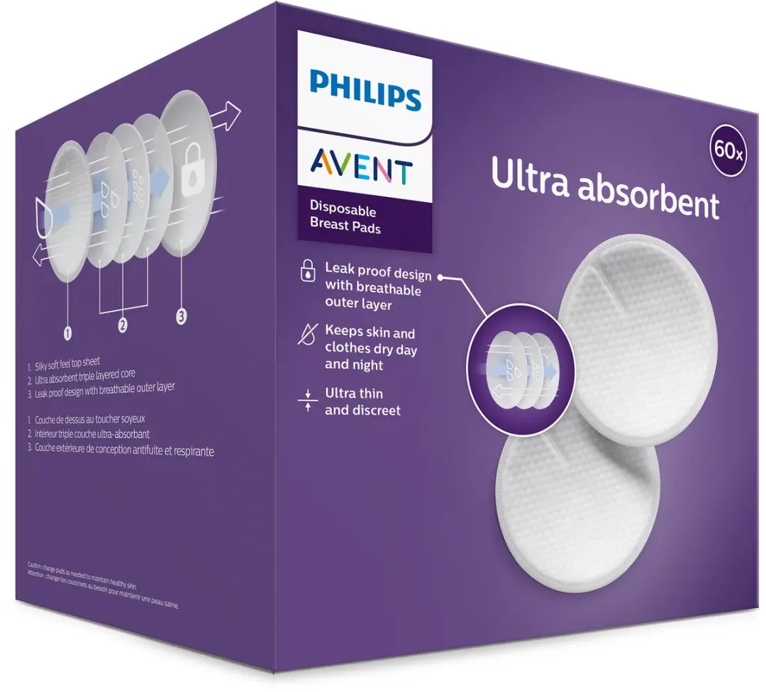 Philips Avent Zoogcompressen 60 Stuks - Wit