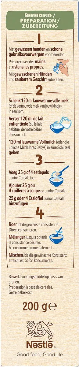 Nestlé Junior Cereals Multifruit Peuterpap 1800g - 9x200g