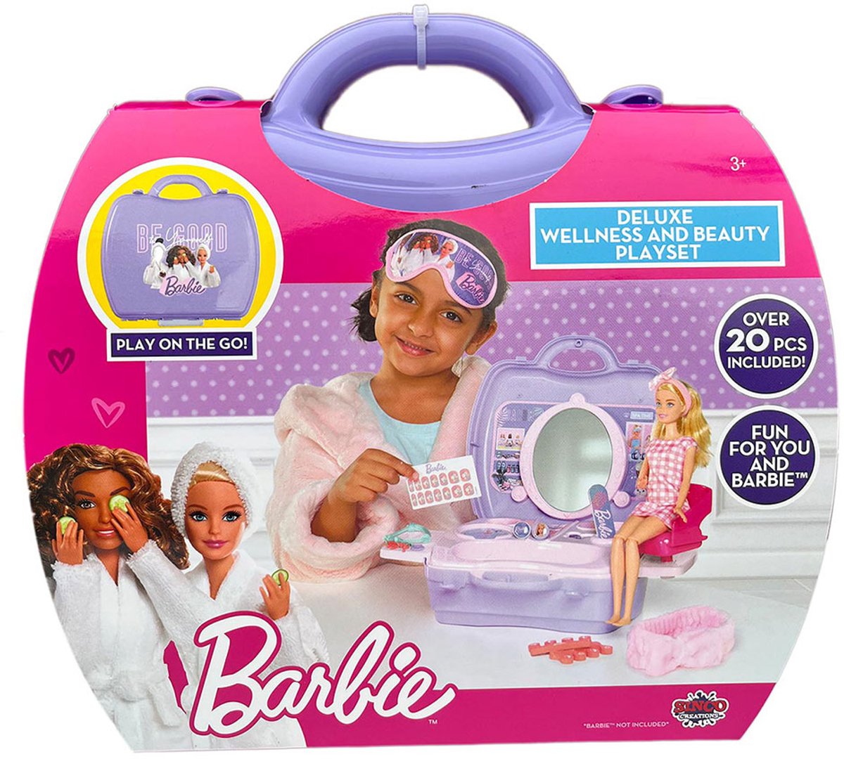 Barbie Glamour Beautycase - Speelset met Wellnesscenter - Koffer met 20 Onderdelen