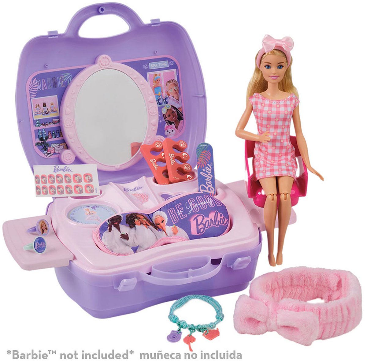 Barbie Glamour Beautycase - Speelset met Wellnesscenter - Koffer met 20 Onderdelen
