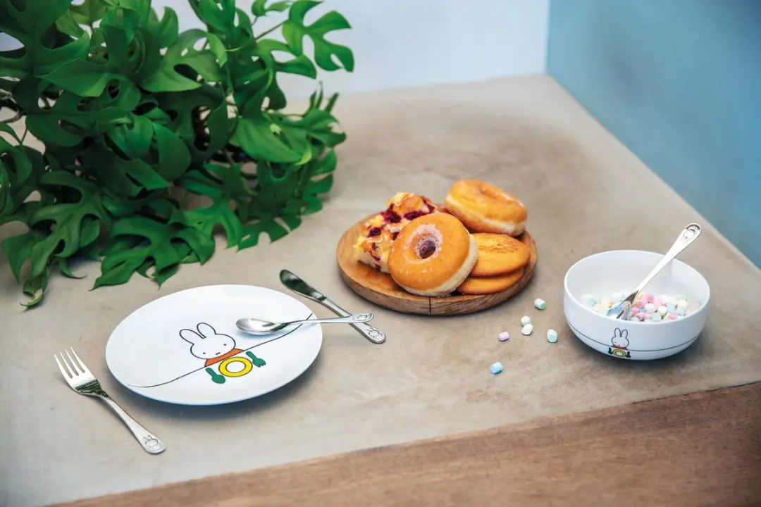 Zilverstad nijntje Kinderservies 6-delig - Porselein/RVS 18/10 - Zilver/Wit