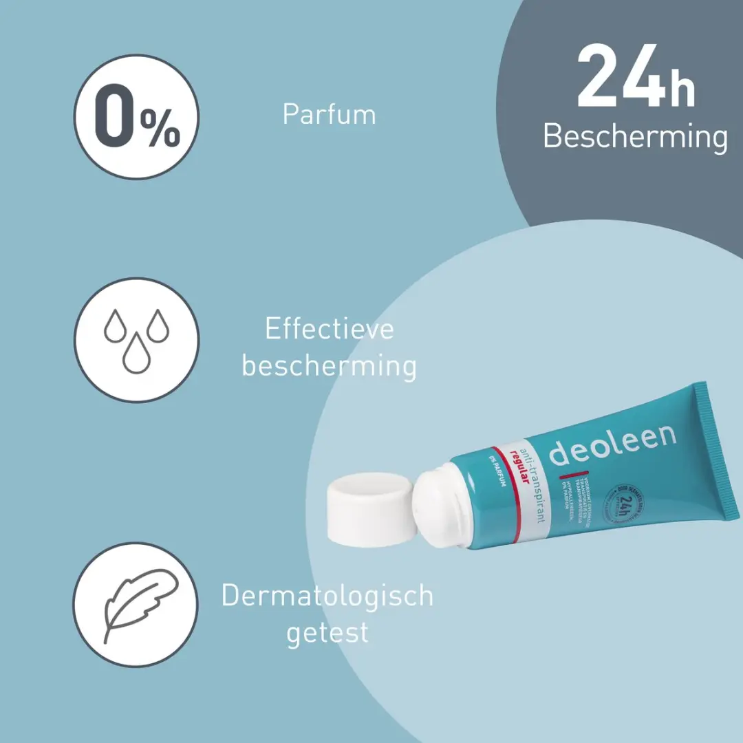 Deoleen Anti-transpirant Crème Regular 50ml - 6 Stuks