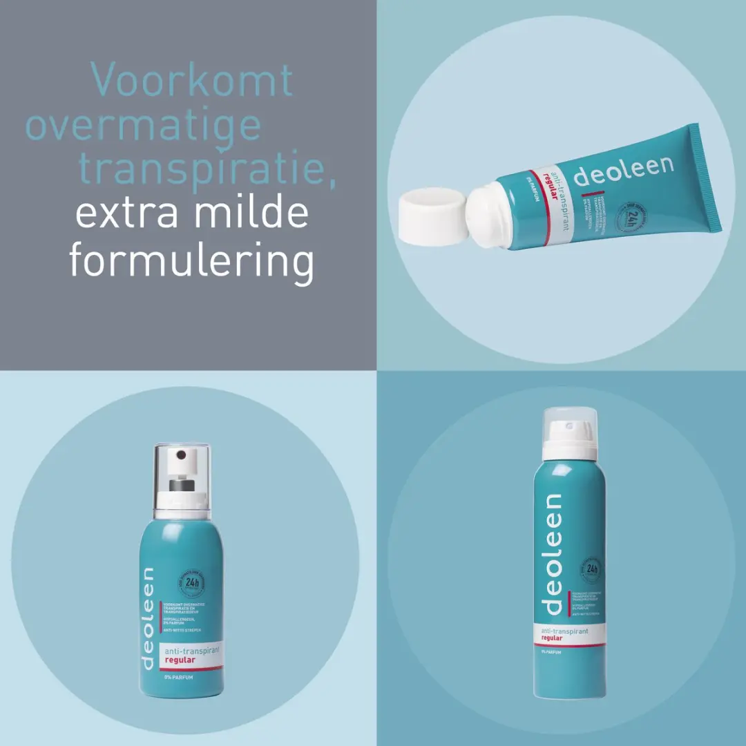 Deoleen Anti-transpirant Crème Regular 50ml - 6 Stuks