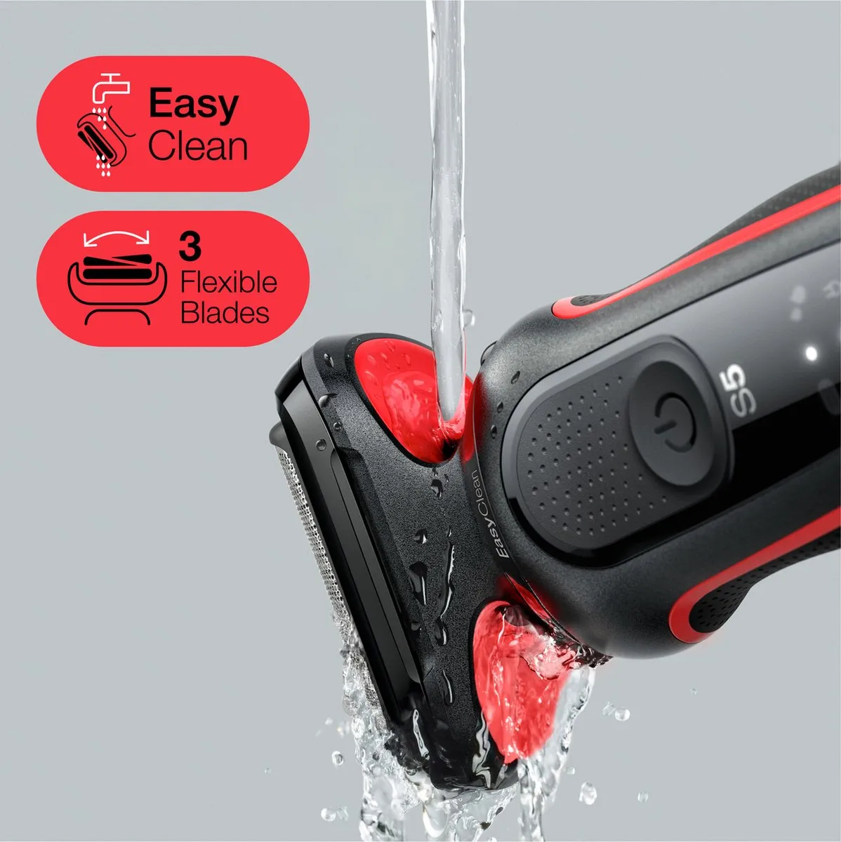 Braun Series 5 51-R1200S Elektrisch Scheerapparaat - Rood