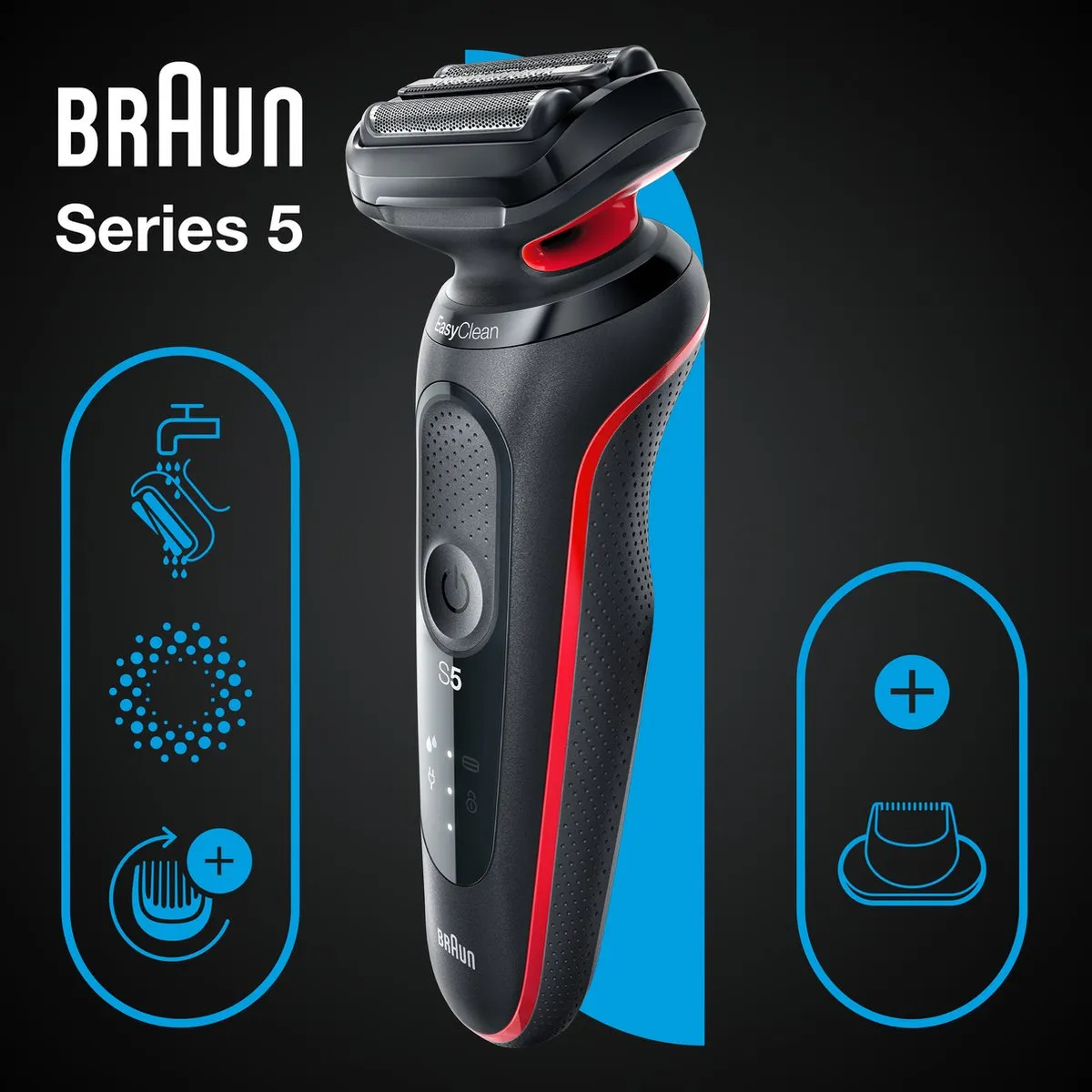Braun Series 5 51-R1200S Elektrisch Scheerapparaat - Rood