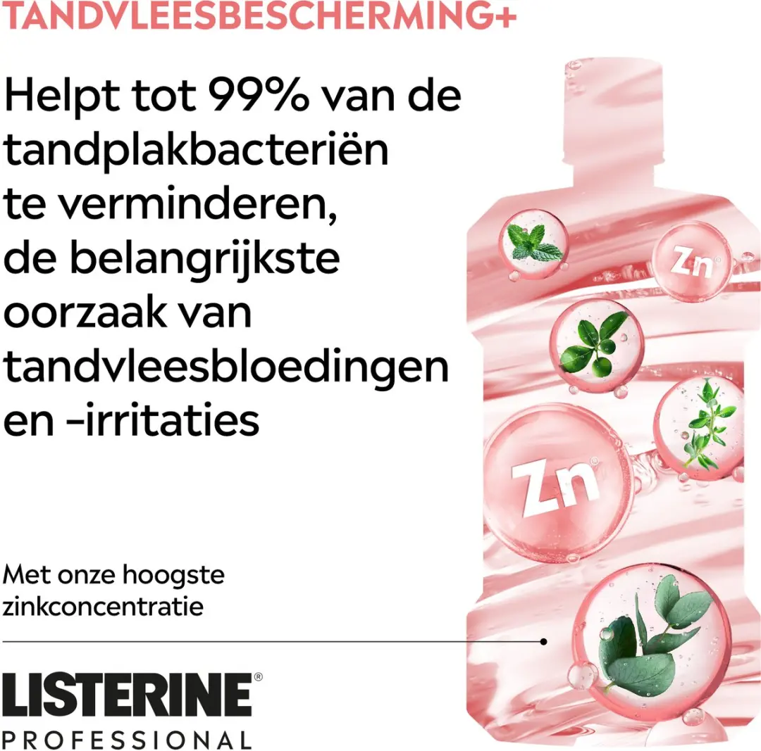 Listerine Professional Tandvleesbescherming+ Mondspoeling 500ml - Mild & Zonder Alcohol