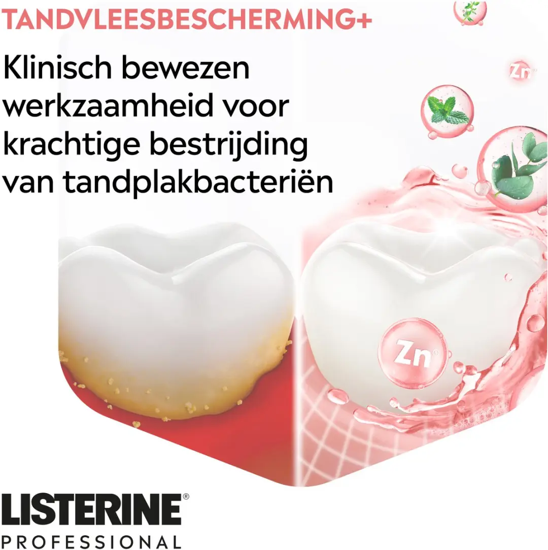 Listerine Professional Tandvleesbescherming+ Mondspoeling 500ml - Mild & Zonder Alcohol - afbeelding 6 van 6