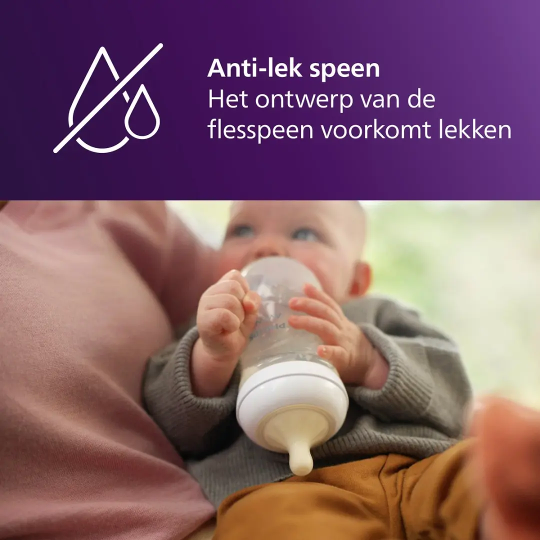 Philips Avent Natural Response SCY903/01 Babyfles 260ml - Transparant/wit