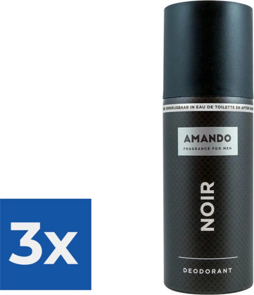 Amando Noir Deodorant Spray 150ml - 3 Stuks