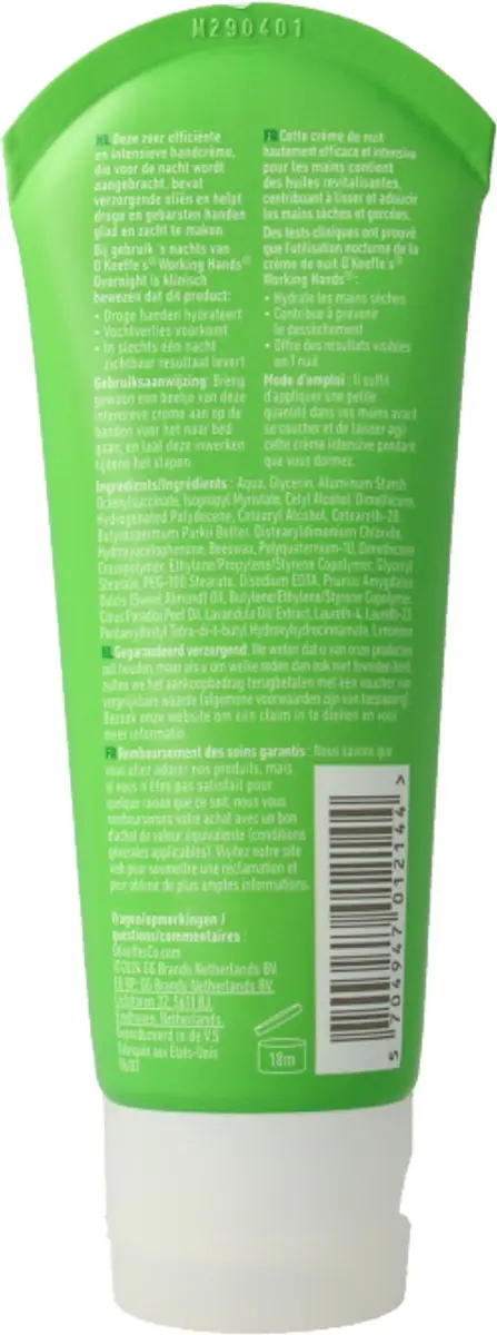 O'Keeffe's Working Hands Overnacht Handcrème 80ml