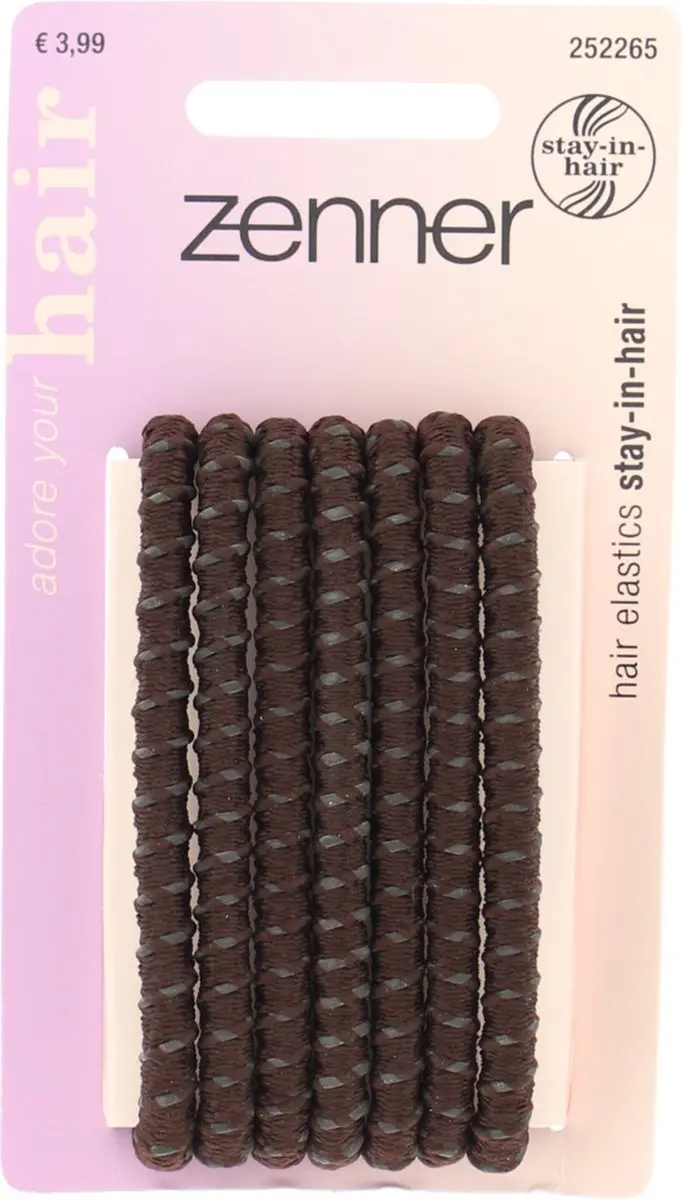 Zenner Elastieken Stay in Hair Bruin